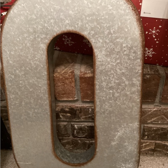 Galvanized letters that spell JOY - Picture 3 of 3